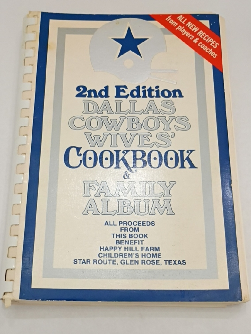 Vintage Dallas Cowboys Wives' Cookbook & Family Album - Blue (2nd Edition)